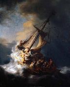Rembrandt Peale Storm on the Sea of Galilee oil on canvas